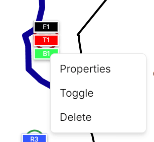 Right-click unit properties